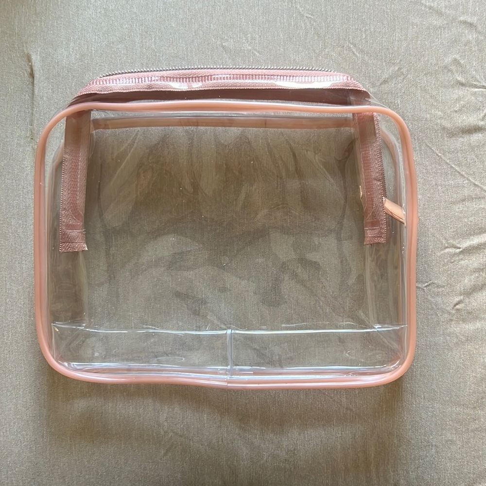 Clear toiletries or cosmetics bag